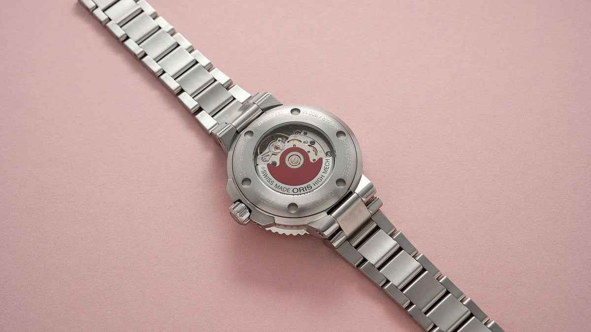 Oris Aquis Date Upcycle Uomo 36,5mm Acciaio Quadrante Multicolore PET Riciclato Automatico Calibro 733-1 Lunetta Ceramica Vetro Zaffiro Bracciale Acciaio Data Super-LumiNova 300m Ref. 01 733 7770 4150-Set Oasi Watch