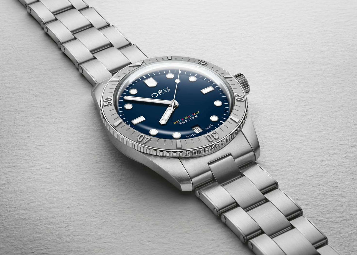 Oris Divers Sixty-Five Date LFP Limited Edition Uomo 38mm Acciaio Quadrante Blu Automatico Calibro 733-1 Zaffiro Super-LumiNova BG W9 Lunetta Diver Bracciale Acciaio Data 100m Ref. 01 733 7771 4085-Set OASI WATCH
