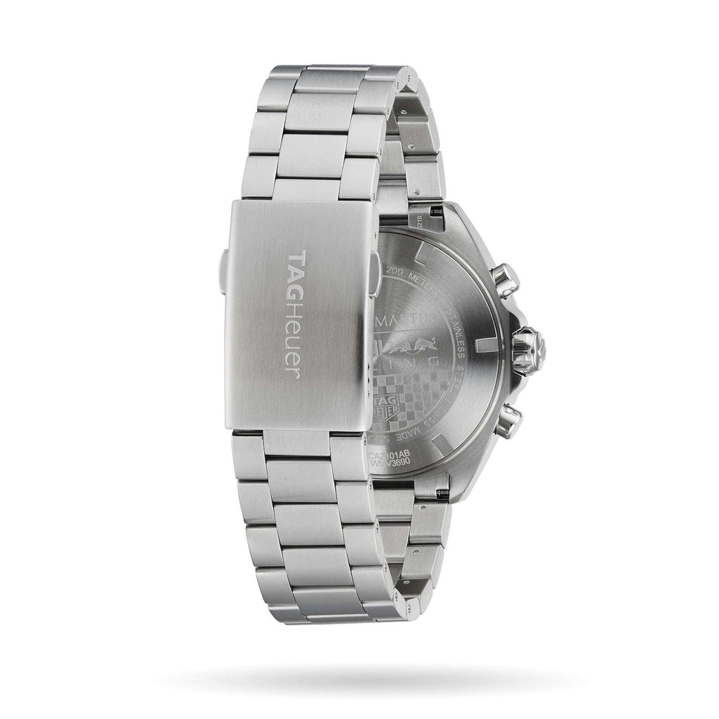 Orologio TAG Heuer con cassa in acciaio e bracciale a maglie rettangolari