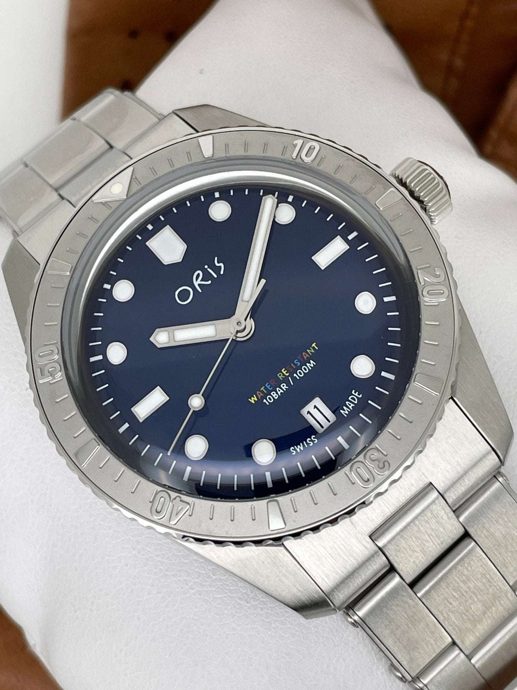 Oris Divers Sixty-Five Date LFP Limited Edition Uomo 38mm Acciaio Quadrante Blu Automatico Calibro 733-1 Zaffiro Super-LumiNova BG W9 Lunetta Diver Bracciale Acciaio Data 100m Ref. 01 733 7771 4085-Set OASI WATCH