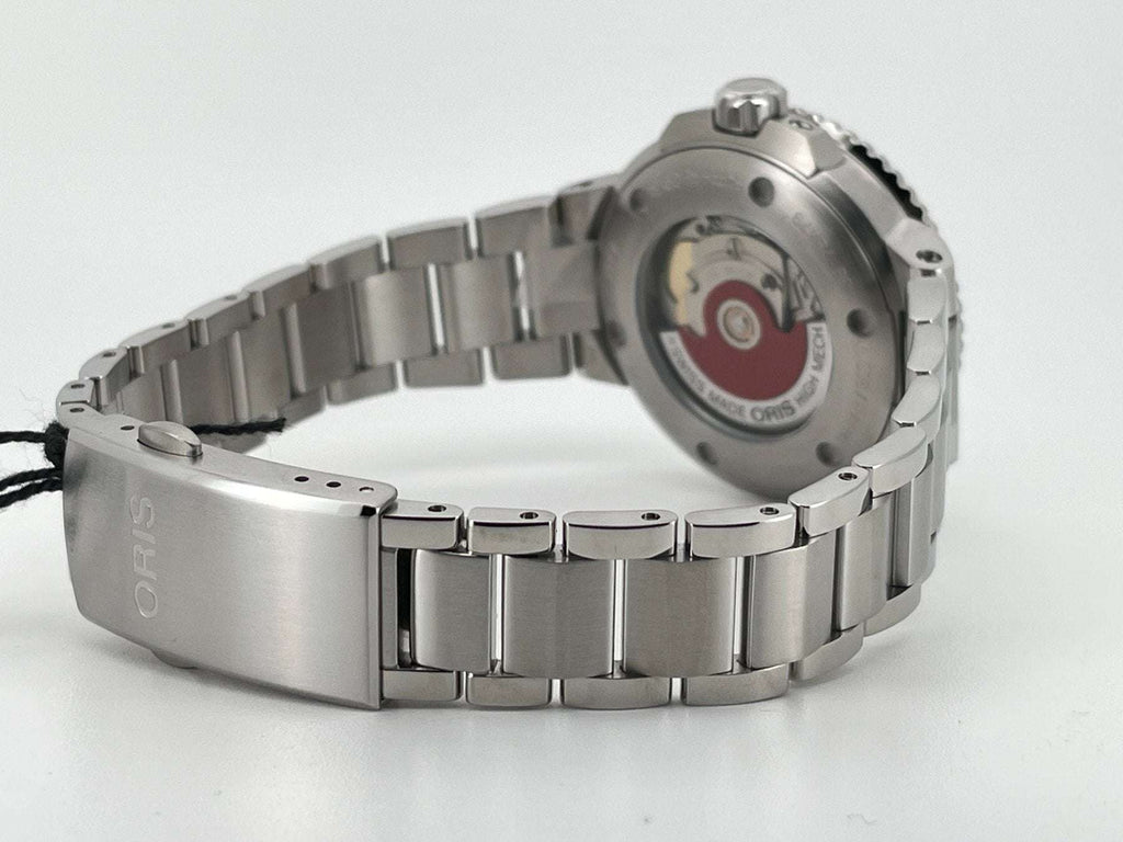 Oris Aquis Date Upcycle Uomo 36,5mm Acciaio Quadrante Multicolore PET Riciclato Automatico Calibro 733-1 Lunetta Ceramica Vetro Zaffiro Bracciale Acciaio Data Super-LumiNova 300m Ref. 01 733 7770 4150-Set Oasi Watch