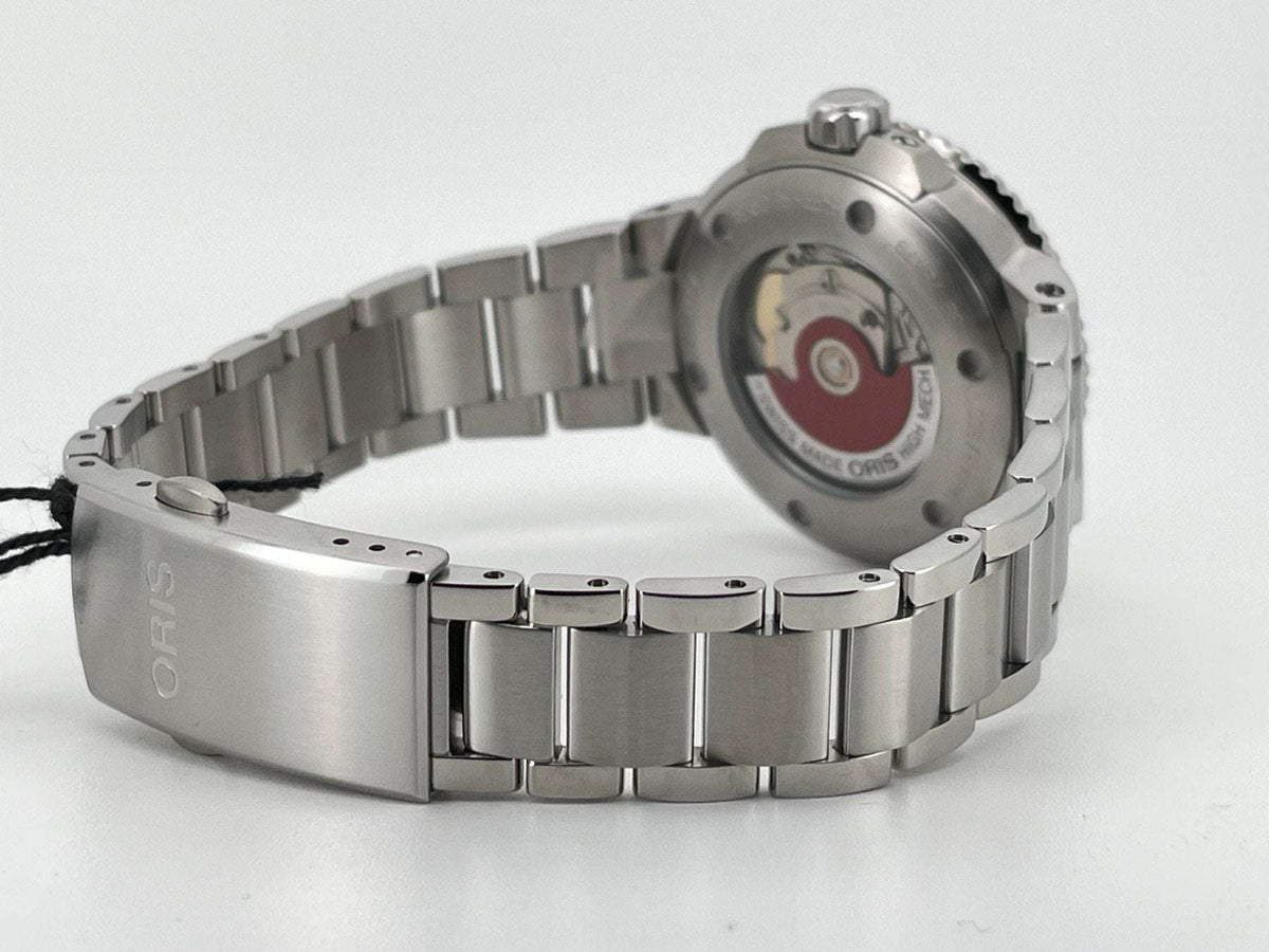 Oris Aquis Date Upcycle Uomo 36,5mm Acciaio Quadrante Multicolore PET Riciclato Automatico Calibro 733-1 Lunetta Ceramica Vetro Zaffiro Bracciale Acciaio Data Super-LumiNova 300m Ref. 01 733 7770 4150-Set Oasi Watch