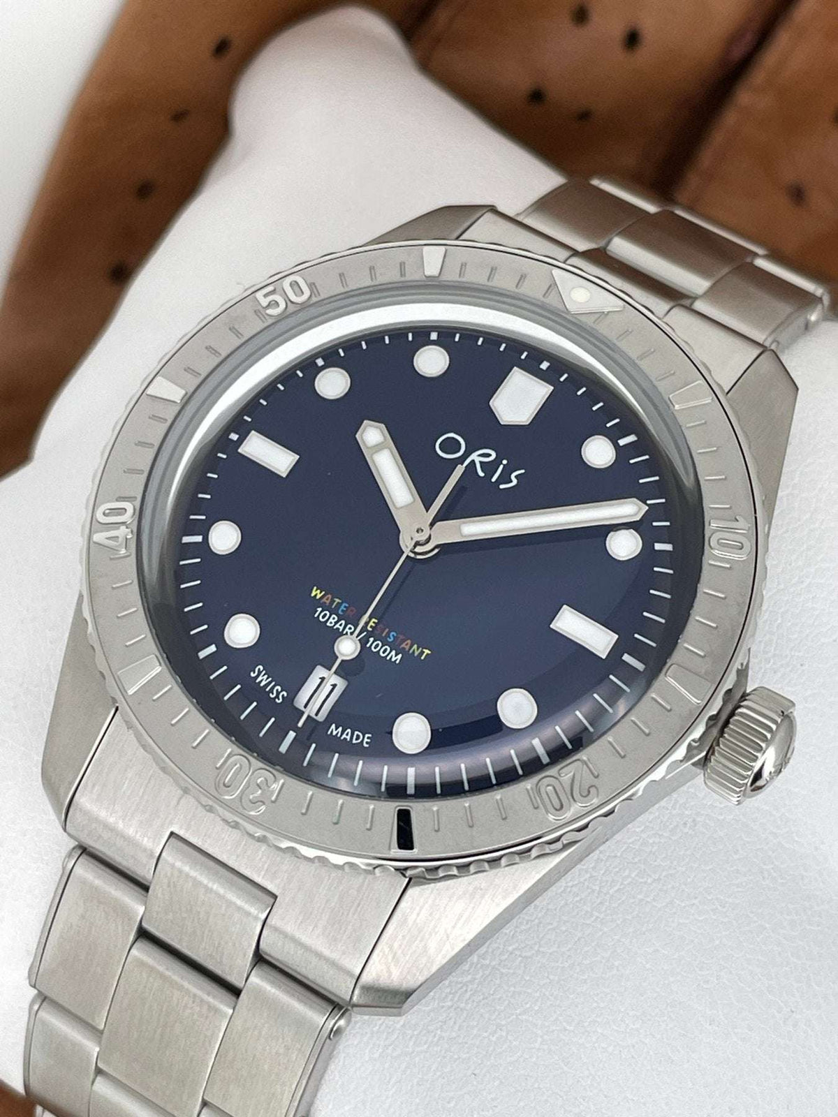 Oris Divers Sixty-Five Date LFP Limited Edition Uomo 38mm Acciaio Quadrante Blu Automatico Calibro 733-1 Zaffiro Super-LumiNova BG W9 Lunetta Diver Bracciale Acciaio Data 100m Ref. 01 733 7771 4085-Set OASI WATCH