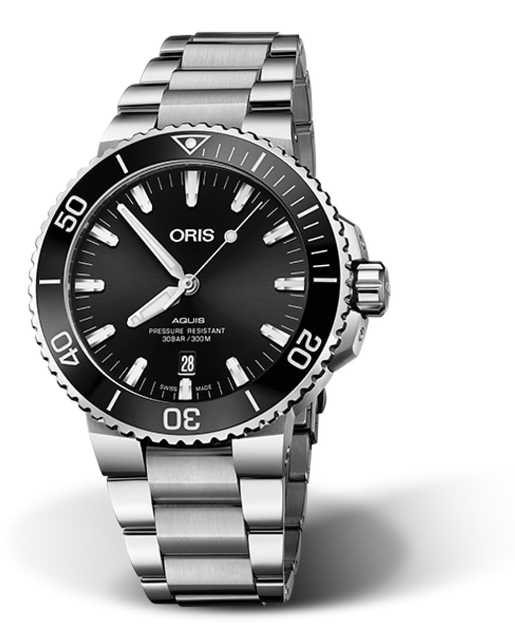 Oris Aquis Date Uomo Swiss Made 43,5 mm Quadrante Nero Acciaio Bracciale Acciaio Vetro Zaffiro Antiriflesso Automatico Calibro 733-1 Data Riserva 41 Ore Diver 300m Ref. 01 733 7789 4154-07 8 23 04PEB MDR