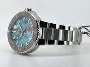 Orologio subacqueo in acciaio con quadrante multicolore PET e lunetta in ceramica
