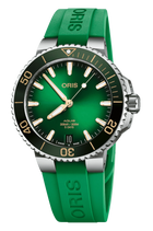 Oris Aquis Date Calibre 400 Uomo Swiss Made 41,5 mm Quadrante Verde Acciaio Cinturino Caucciù Nero Vetro Zaffiro Antiriflesso Automatico Calibro 400 Data Riserva 120 Ore Diver 300m Ref. 01 400 7769 4127-07 4 22 77FC