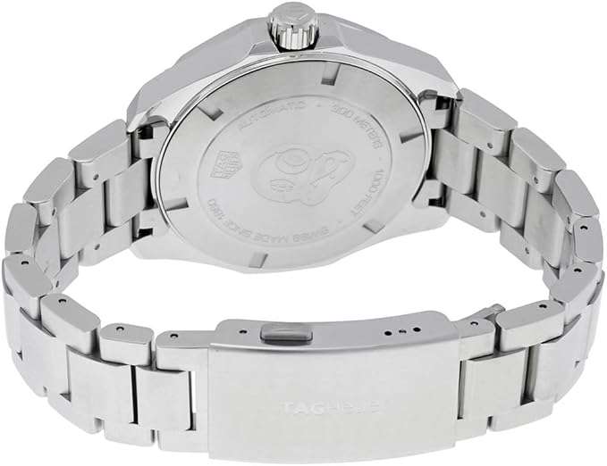 Orologio TAG Heuer con fondello in acciaio e bracciale a maglie metalliche