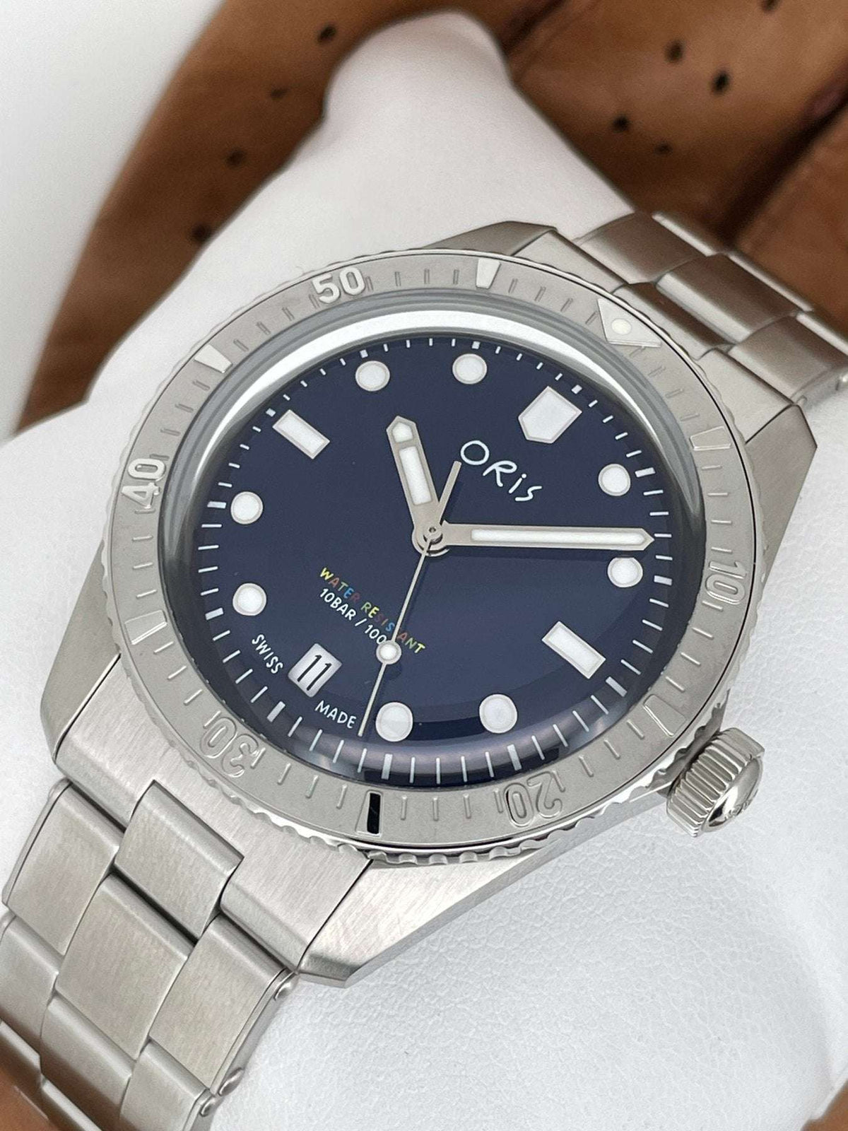 Oris Divers Sixty-Five Date LFP Limited Edition Uomo 38mm Acciaio Quadrante Blu Automatico Calibro 733-1 Zaffiro Super-LumiNova BG W9 Lunetta Diver Bracciale Acciaio Data 100m Ref. 01 733 7771 4085-Set OASI WATCH