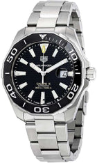 TAG Heuer Aquaracer 300M Uomo 43 mm Acciaio Quadrante Nero Lunetta Girevole Unidirezionale Vetro Zaffiro Calibre 5 Automatico Data Bracciale Acciaio 30 ATM Swiss Made Ref. WAY201A.BA0927
