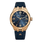Maurice Lacroix AIKON Automatic Bronze Limited Edition Uomo 42mm Cassa Bronzo Quadrante Blu Clous de Paris Automatico Calibro ML115 Vetro Zaffiro Cinturino Pelle Blu Data 200m Swiss Made 500 Esemplari Ref. AI6008-BRZ01-420-1