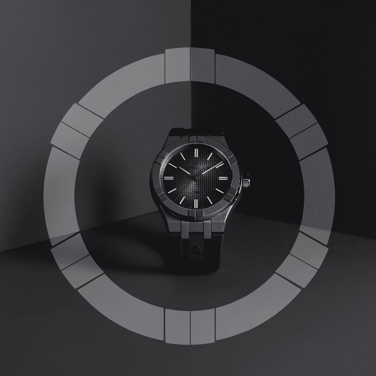 Maurice Lacroix AIKON Automatic Uomo 42mm Gunmetal PVD Limited Edition Quadrante Grigio Clous de Paris Automatico ML115 Vetro Zaffiro Caucciù Nero 20 ATM Swiss Made Ref. AI6008-PVB00-330-2