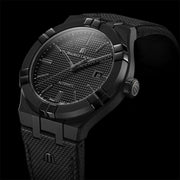 Orologio automatico nero con quadrante clous de Paris e datario ore 8