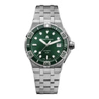 Maurice Lacroix AIKON Venturer Automatic Uomo 38 mm Acciaio Quadrante Verde Soleil Lunetta Ceramica Vetro Zaffiro Calibro ML115 Automatico Bracciale Acciaio Data 30 ATM Ref. AI6057-SSL52-630-1