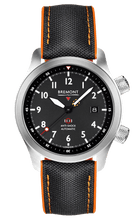 Bremont Martin-Baker MBII Automatico Uomo 43 mm Acciaio Temprato Quadrante Nero Barrel Arancione Vetro Zaffiro Cronometro BE-36AE Cinturino Nero 100 m Ref. MBII-BK/Orange
