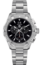 TAG Heuer Aquaracer Chronograph Uomo 43 mm Acciaio Quadrante Nero Soleil Lunetta Girevole Vetro Zaffiro Cronografo al Quarzo Grande Data Bracciale Acciaio 30 ATM Swiss Made Ref. CAY1110.BA0927