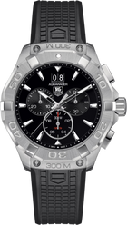 TAG Heuer Aquaracer 300M Cronografo Quarzo Uomo 43 mm Acciaio Quadrante Nero Soleil Lunetta Girevole Vetro Zaffiro Grande Data Cinturino Caucciù Nero 30 ATM Swiss Made Ref. CAY1110.FT6041