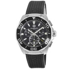 TAG Heuer Aquaracer 300M Cronografo Quarzo Uomo 43 mm Acciaio Quadrante Nero Soleil Lunetta Girevole Unidirezionale Nera in Alluminio Vetro Zaffiro Grande Data Cinturino Caucciù Nero 30 ATM Swiss Made Ref. CAY111A.FT6041