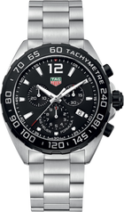 TAG Heuer Formula 1 Chronograph Uomo 43 mm Acciaio Quadrante Nero Lunetta Nera PVD Vetro Zaffiro Cronografo al Quarzo Data Bracciale Acciaio 20 ATM Swiss Made Ref. CAZ1010.BA0842