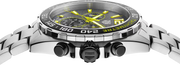 Orologio TAG Heuer con bracciale acciaio e pulsanti sul lato, lunetta in ceramica nera.