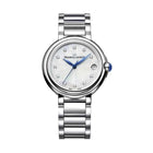 Maurice Lacroix Fiaba Date Donna 32 mm Acciaio Quadrante Madreperla Bianca Guilloché 11 Diamanti Vetro Zaffiro Quarzo Swiss Made Bracciale Acciaio Data 3 ATM Ref. FA1004-SS002-170-1