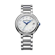 Orologio da donna in acciaio con quadrante madreperla bianca e cinturino a maglie