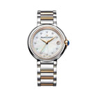 Maurice Lacroix Fiaba Date Donna 36 mm Acciaio PVD Oro Rosa Quadrante Madreperla Diamanti Vetro Zaffiro Quarzo Swiss Made Bracciale Bicolore 10 ATM Ref. FA1007-PVP23-170-1