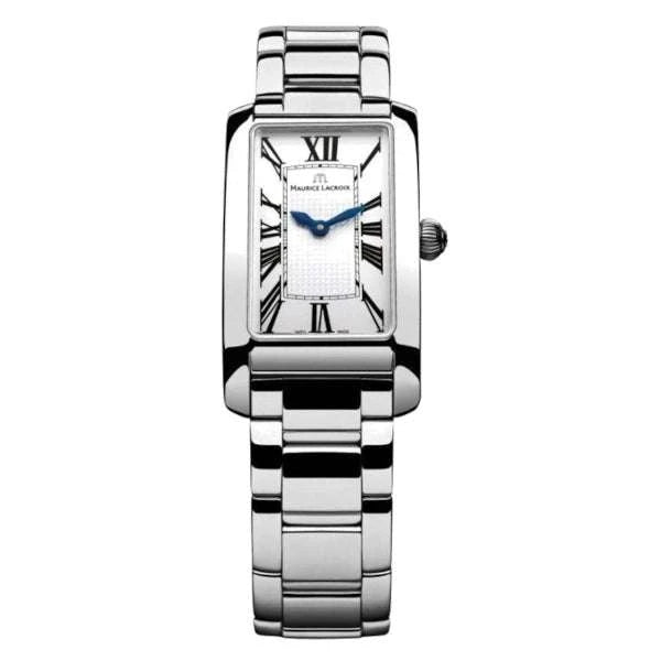 Maurice Lacroix Fiaba Donna 39 x 21mm Acciaio Quadrante Argento Soleil Guilloché Diamanti Vetro Zaffiro Quarzo Swiss Made Bracciale Acciaio 3 ATM Ref. FA2164-SD532-118 Oasi Watch