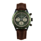 Out Of Order SuperVintage Chrono Limited Edition Unisex 42 mm Acciaio 316L Vintage Quadrante Verde Cronografo Miyota OS20 Vetro Rivestito Zaffiro Pelle Noce 100 m Ref. OOO.001-30.VE