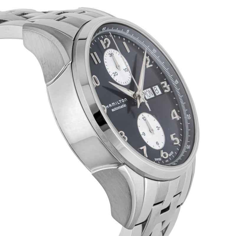 Orologio cronografo da uomo con quadrante blu scuro e corona laterale