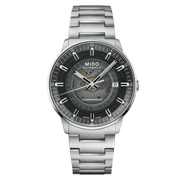 Orologio automatico MIDO Commander, quadrante blu fumé e bracciale in acciaio
