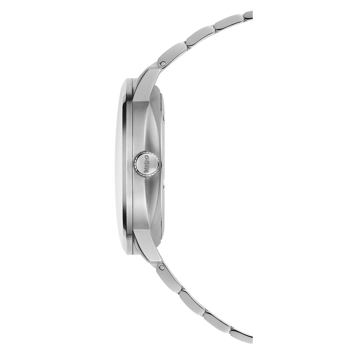 MIDO Commander Gradient Automatico Uomo 40 mm Acciaio 316L Quadrante Trasparente Fumé Blu Vetro Zaffiro Data Caliber 80 Bracciale Acciaio 50 m Swiss Made Ref. M021.407.11.411.01 Oasi Watch