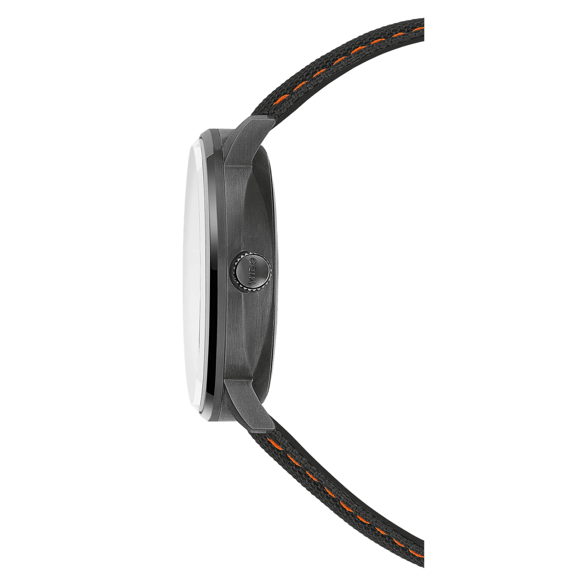 MIDO Commander Gradient Automatico Uomo 40 mm Acciaio 316L PVD Nero Quadrante Trasparente Fumé Nero Vetro Zaffiro Data Caliber 80 Cinturino Nero 50 m Swiss Made Ref. M021.407.37.411.00 Oasi Watch
