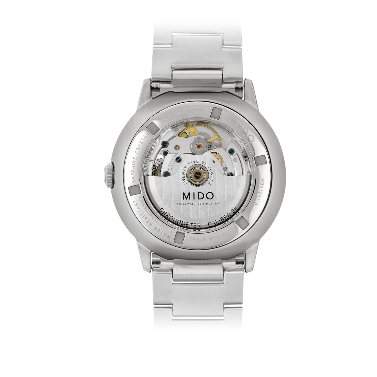 MIDO Commander Chronometer Automatico Uomo 40 mm Acciaio 316L Quadrante Blu Dégradé Vetro Zaffiro COSC Day-Date Caliber 80 Si Bracciale Acciaio 50 m Swiss Made Ref. M021.431.11.041.00