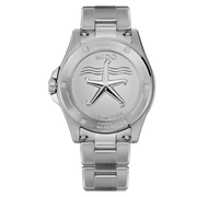 Orologio automatico da uomo con fondello in acciaio e bracciale coordinato