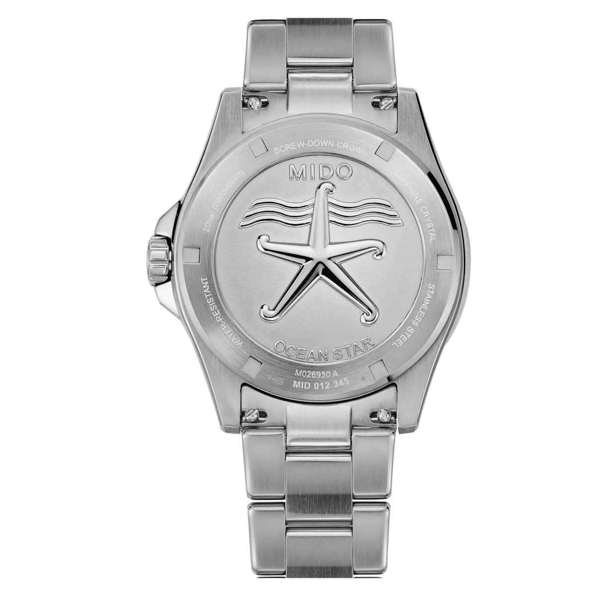MIDO Ocean Star 200 Automatico Uomo 41 mm Acciaio 316L Quadrante Nero Lunetta Girevole Vetro Zaffiro Day-Date Caliber 80 Bracciale Acciaio 200 m Swiss Made Ref. M026.930.11.051.00