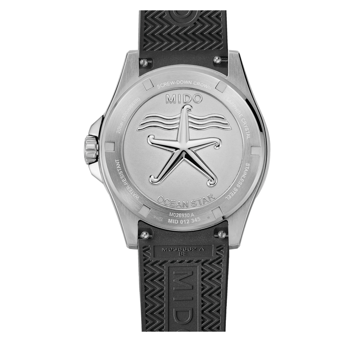 MIDO Ocean Star 200 Automatico Uomo 41 mm Acciaio 316L Quadrante Nero Lunetta Ceramica Nera Vetro Zaffiro Day-Date Caliber 80 Caucciù Nero 200 m Swiss Made Ref. M026.930.17.051.00 Oasi Watch