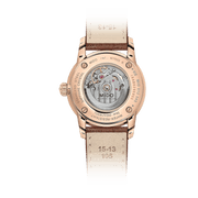Orologio automatico MIDO con fondello trasparente, quadrante argento e cinturino pelle marrone
