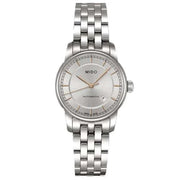 Orologio da polso donna MIDO automatico in acciaio, quadrante argento con indici applicati