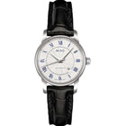 MIDO Baroncelli Automatico Donna 29 mm Acciaio Quadrante Argento Numeri Romani Vetro Zaffiro Antiriflesso Data ETA 2671 Cinturino Pelle Nero 50 m Swiss Made Ref. M7600.4.21.4