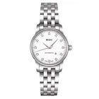 MIDO Baroncelli Tradition Automatico Donna 29 mm Acciaio Quadrante Bianco 12 Diamanti Vetro Zaffiro Antiriflesso Data ETA 2671 Bracciale Acciaio 50 m Swiss Made Ref. M7600.4.66.1