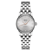 Orologio automatico da donna con quadrante argento e bracciale in acciaio