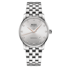 MIDO Baroncelli Automatico Uomo 38 mm Acciaio Quadrante Rodio 12 Diamanti Vetro Zaffiro Antiriflesso Data Caliber 80 Bracciale Acciaio 50 m Swiss Made Ref. M8600.4.67.1