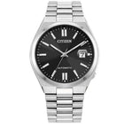 Citizen Tsuyosa Automatico Uomo 40 mm Acciaio Quadrante Nero Soleil Vetro Zaffiro Antiriflesso Data Calibro 8210 Bracciale Acciaio 50 m Ref. NJ0150-56E