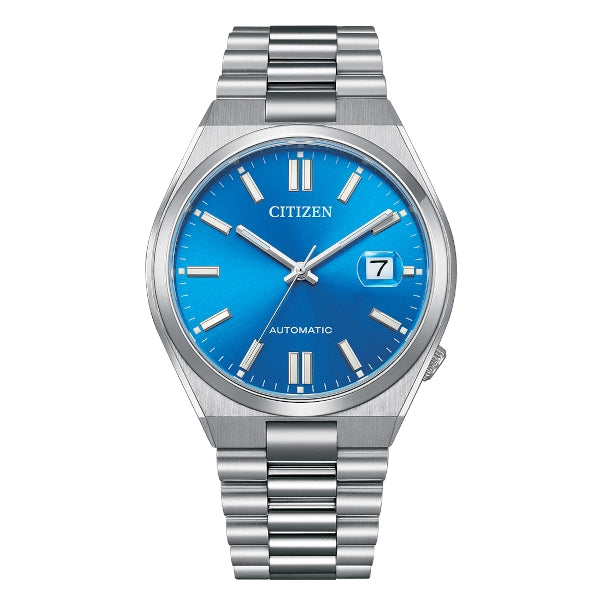 Citizen Tsuyosa Pantone Glowing Blue Limited Edition Automatico Uomo 40 mm Acciaio Quadrante Blu Vetro Zaffiro Data Calibro 8210 Bracciale Acciaio 50 m Ref. NJ0158-89L