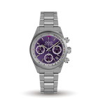 Out Of Order Sporty Cronografo Quarzo Unisex 40 mm Acciaio 316L Quadrante Viola Soleil Miyota 6S20 Vetro K1 Rivestito Zaffiro Bracciale Oyster 200 m Ref. OOO.001-23.VI.AC.