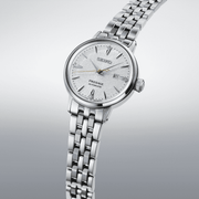 Orologio donna Seiko Presage in acciaio con bracciale maglia e datario ore 3