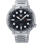 Seiko 5 Sports Bottle Cap Automatico Uomo 45 mm Acciaio Quadrante Nero Lunetta Girevole Unidirezionale Nera Vetro Hardlex Giorno e Data Bracciale Acciaio 100 m Ref. SRPC61K1