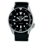 Seiko 5 Sports SKX Automatico Uomo 42,5 mm Acciaio Quadrante Nero Lunetta Girevole Unidirezionale Nera Vetro Hardlex Day-Date Cinturino Nylon Nero 100 m Ref. SRPD55K3