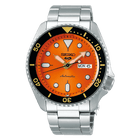 Seiko 5 Sports SKX Automatico Uomo 42,5 mm Acciaio Quadrante Arancione Soleil Lunetta Girevole Nera e Dorata Vetro Hardlex Giorno e Data Bracciale Acciaio 100 m Ref. SRPD59K1