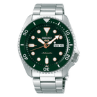Seiko 5 Sports SKX Automatico Uomo 42,5 mm Acciaio Quadrante Verde Lunetta Girevole Unidirezionale Verde Vetro Hardlex Giorno e Data Bracciale Acciaio 100 m Ref. SRPD63K1